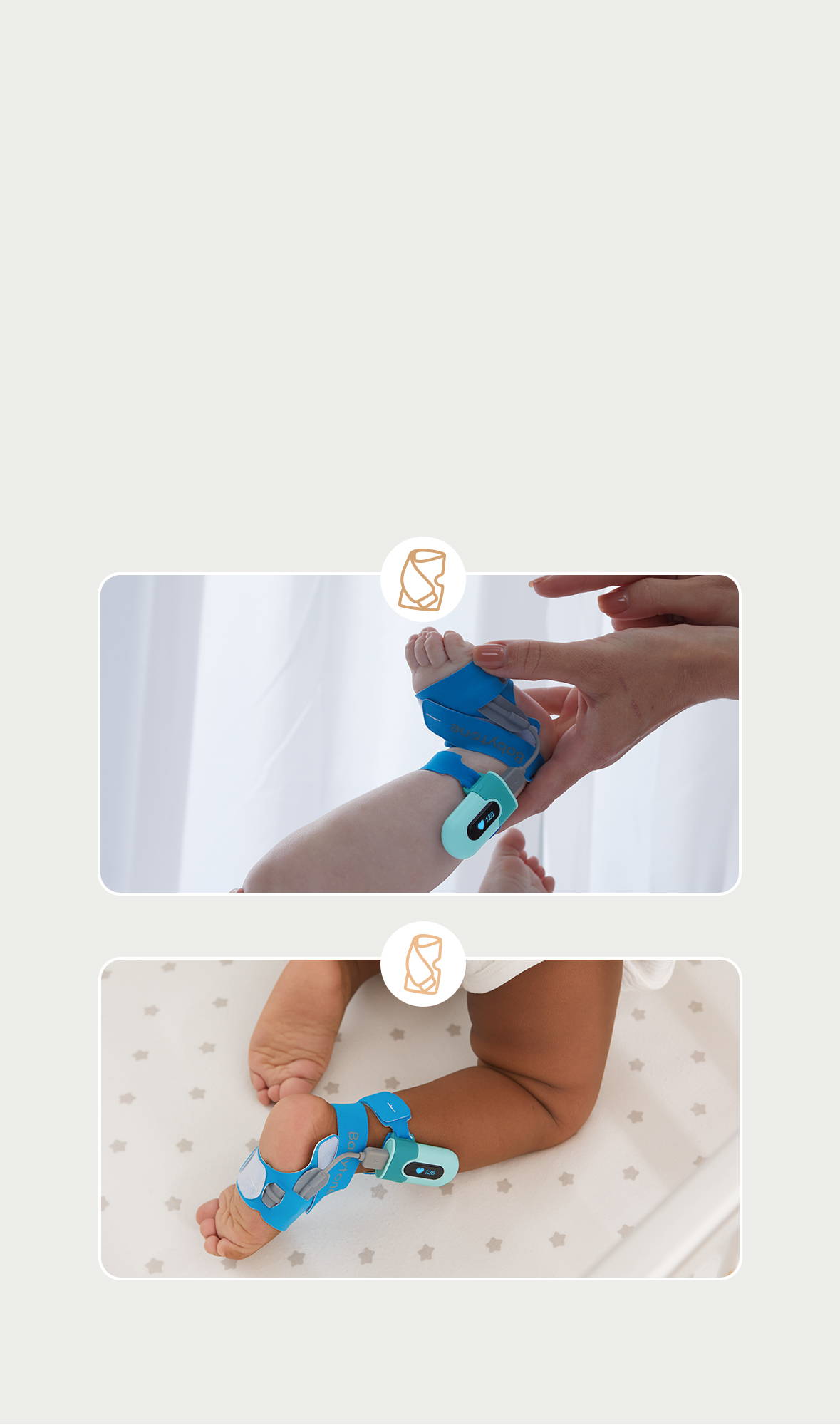 thumbnail image 2 of Smart Baby Monitor With Sock Babytone Baby Monitor With Smart Sleep Sock & 2.5K Camera - Tracks Heart Rate, Oxygen, With Cry Detection & App Babytone Baby Monitor With Sleep Sock 2 of 14